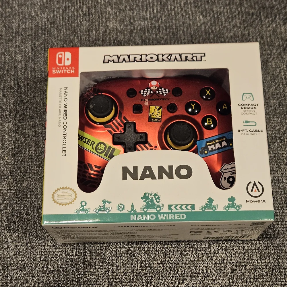 😃♡Nano Nintendo Switch Red Wired Gaming Controller